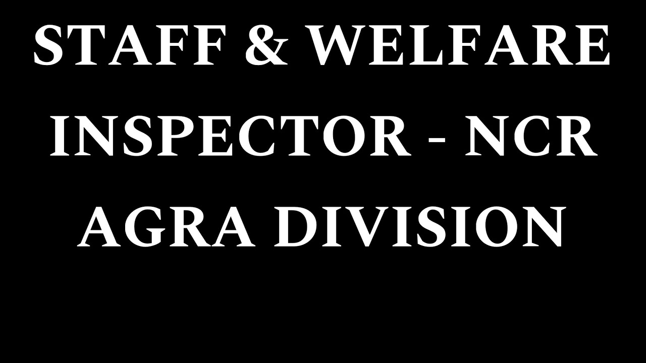 NORTH CENTRAL RAILWAY AGRA DIVISION WELFARE INSPECTOR PAPER DATE -15 - 03 - 2024 EXPLAIN@br.classes