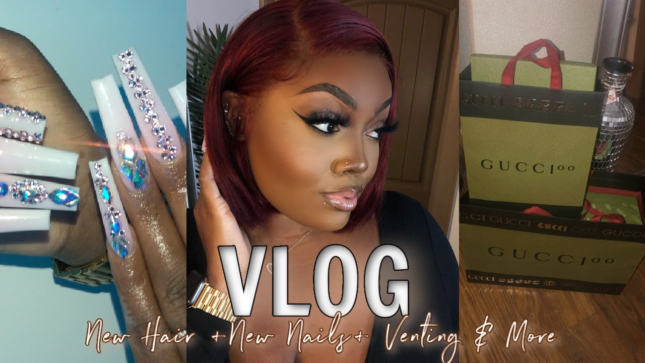 VLOG | NEW HAIR + NEW NAILS + GUCCI GIFTS + CAR CHATS + NEW CANDLES & MORE