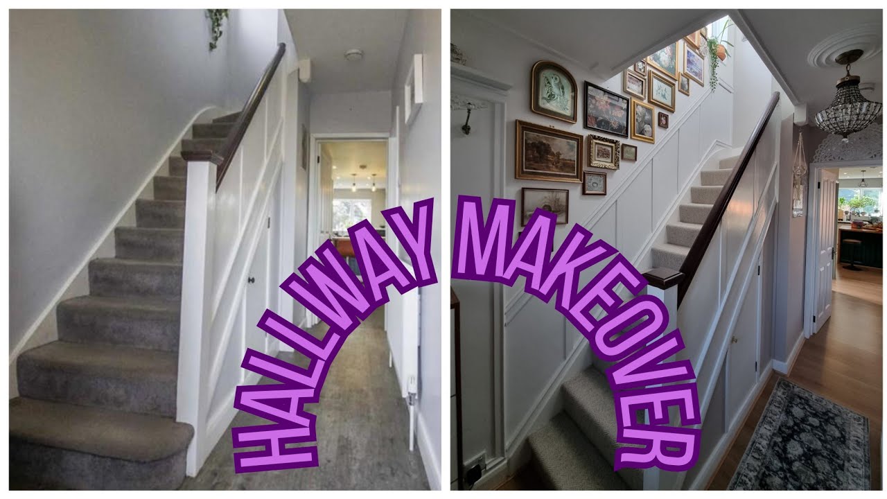 How to do stairway panelling /gallery wall ,hallway makeover | Versusequal