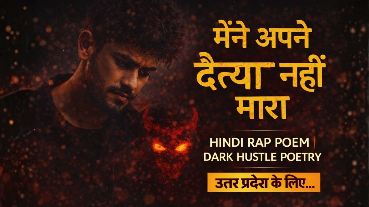 Maine Apne Daitya Ko Nahin Maara | Hindi Rap Poem | Dark Hustle Poetry | Inner Demon Song