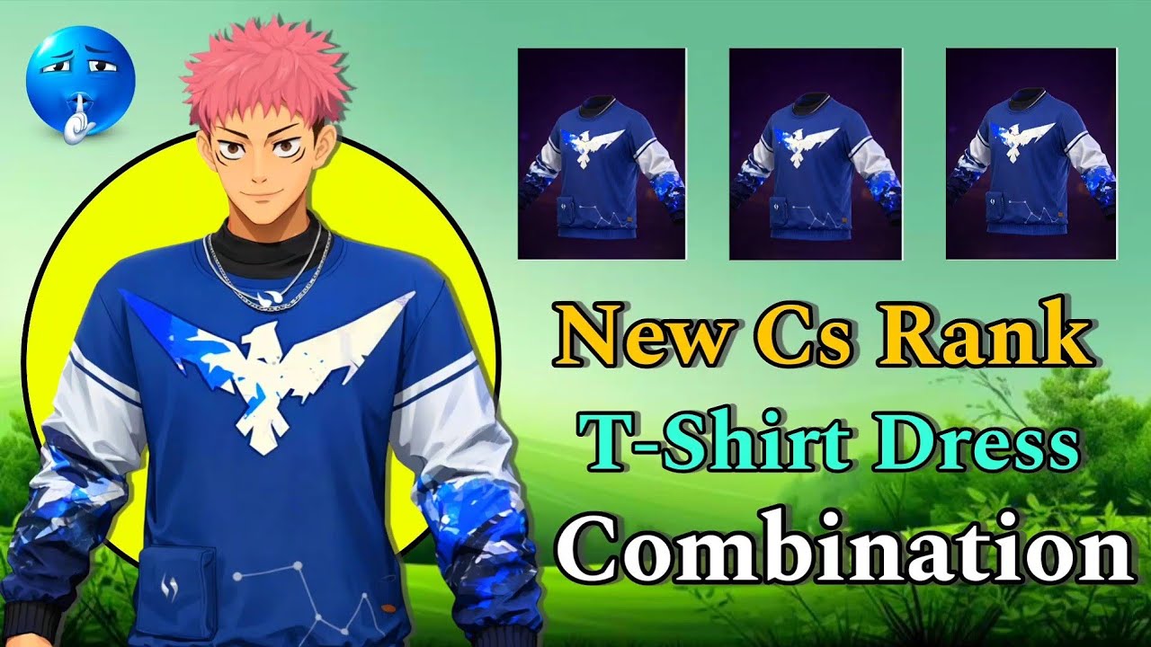 New Cs Rank T-Shirt Dress Combination || No Top-Up Player God Level Dress Combination || Free Fire 