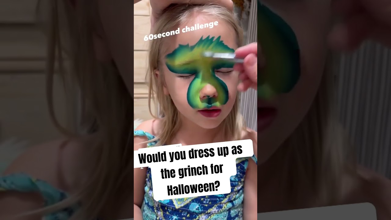 Halloween grinch face painting #facepaint #facepainter #facepaintideas #facepainting #spookyseason