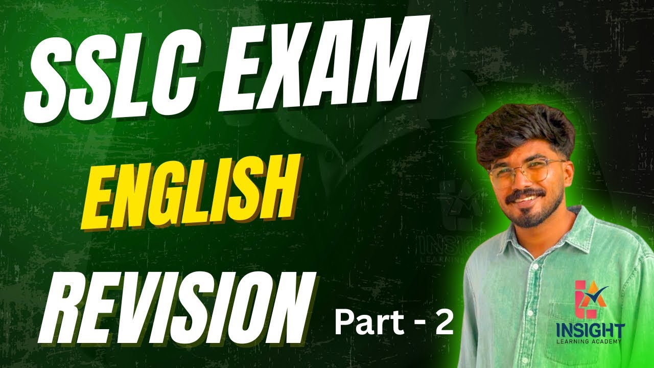 SSLC ENGLISH | REVISION | MUST WATCH