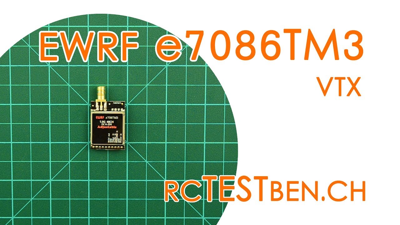 EWRF e7086TM3 FPV VTX RF Power Testing (25-200-600mW 48CH FPV VTX) - RCTESTBEN.CH