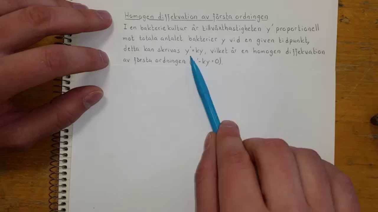 Ma5 Homogen differentialekvation av första ordningen