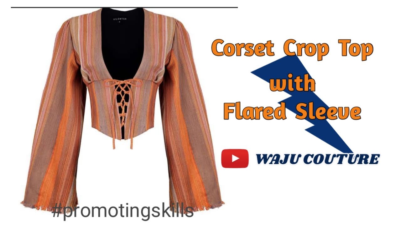 #onlinepatternclass :How to cut a #corset #croptopblouse #couture #promotingskills #wajucouture