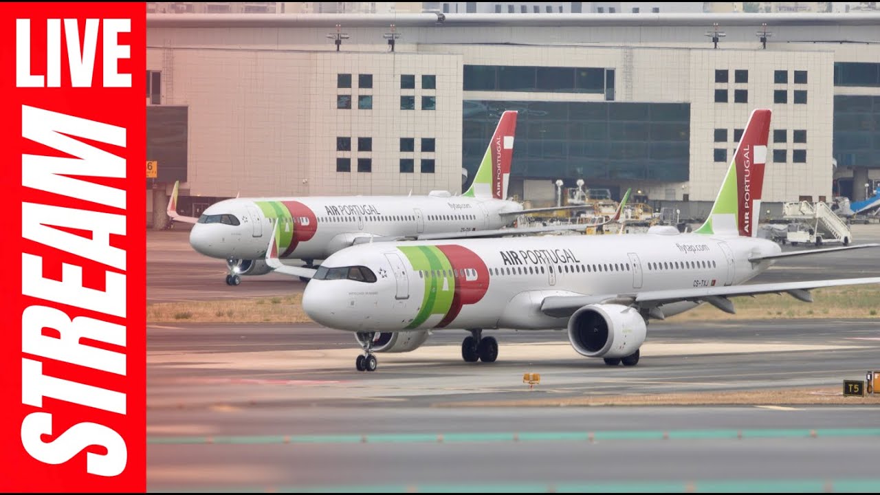🔴 Lisbon Airport LIVE WINDY Plane Spotting