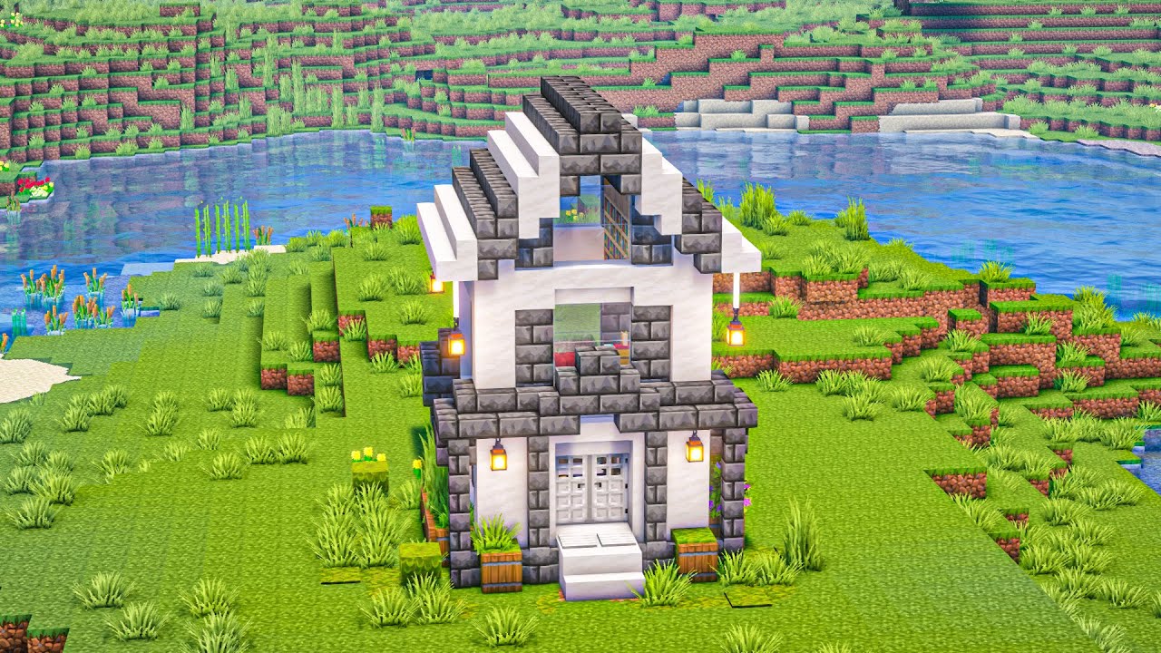 Minecraft House Build for Survival World: Stone Base Tutorial