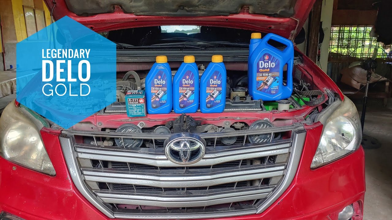 Change oil time with Delo Gold ( Toyota Innova, Hilux, Fortuner 2005 -2015 Model)