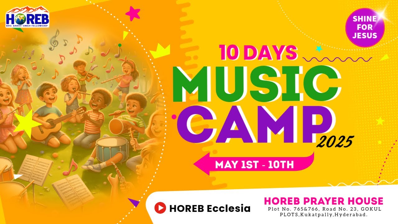 10 Days Music Camp | Shine for Jesus 2025 | HOREB Prayer House