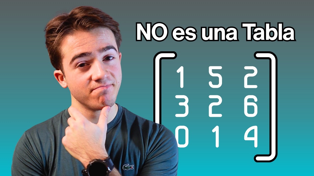 Matemático EXPLICA - ¿Qué es una MATRIZ?