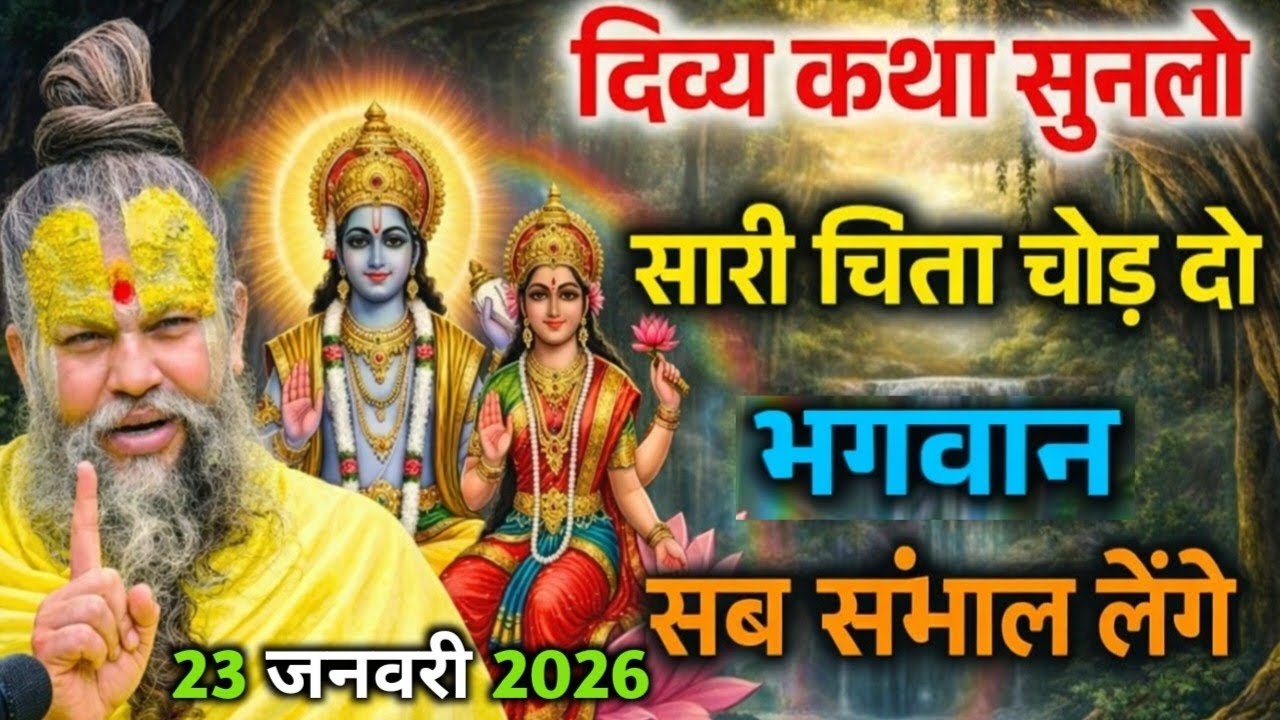 23 जनवरी 2026 सत्संग।।प्रेमानंद जी महाराज।।सारी चिंता छोड़ दो भगवान सब संभाल लेंगे इसे ध्यान से सुनो