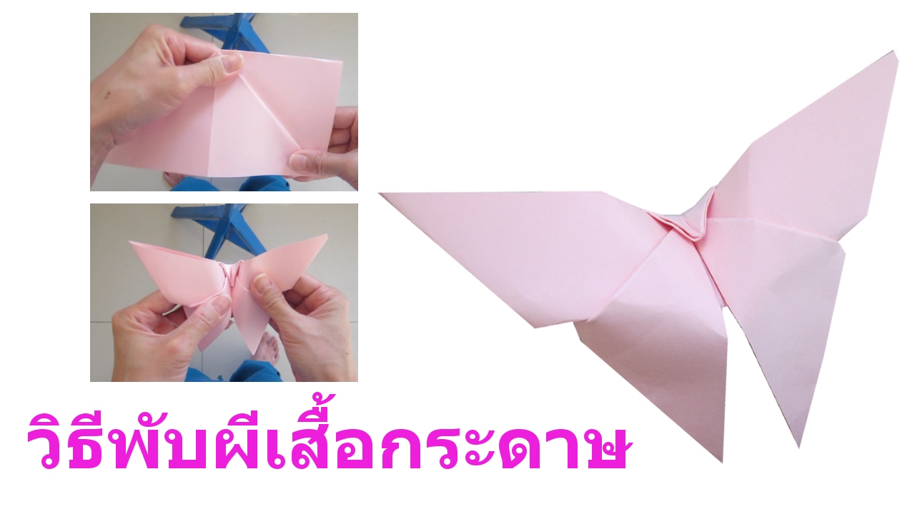 วิธีพับผีเสื้อกระดาษ
