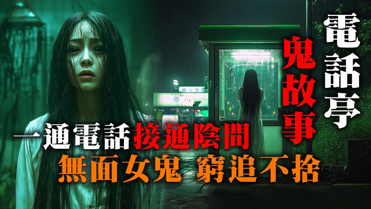 【鬼故 香港粵語恐怖 】電話亭鬼故事｜一通電話｜接通陰間｜無面女鬼｜窮追不捨｜真人真事｜廣東話