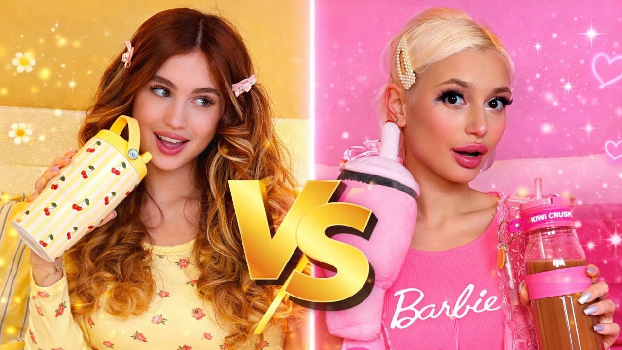 MORNING ROUTINE CLEAN GIRL💛vs BARBIE GIRL🎀 - by Charlotte M.