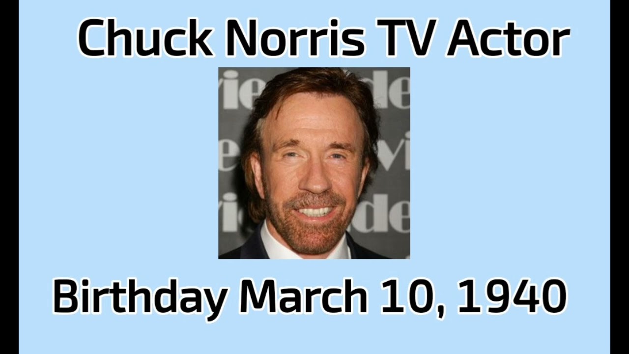 Happy birthday Chuck Norris