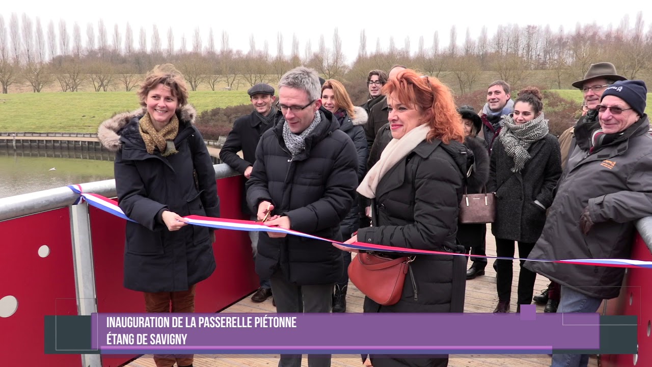 Inauguration passerelle sur  l'étang de Savagny au Parc du Sausset