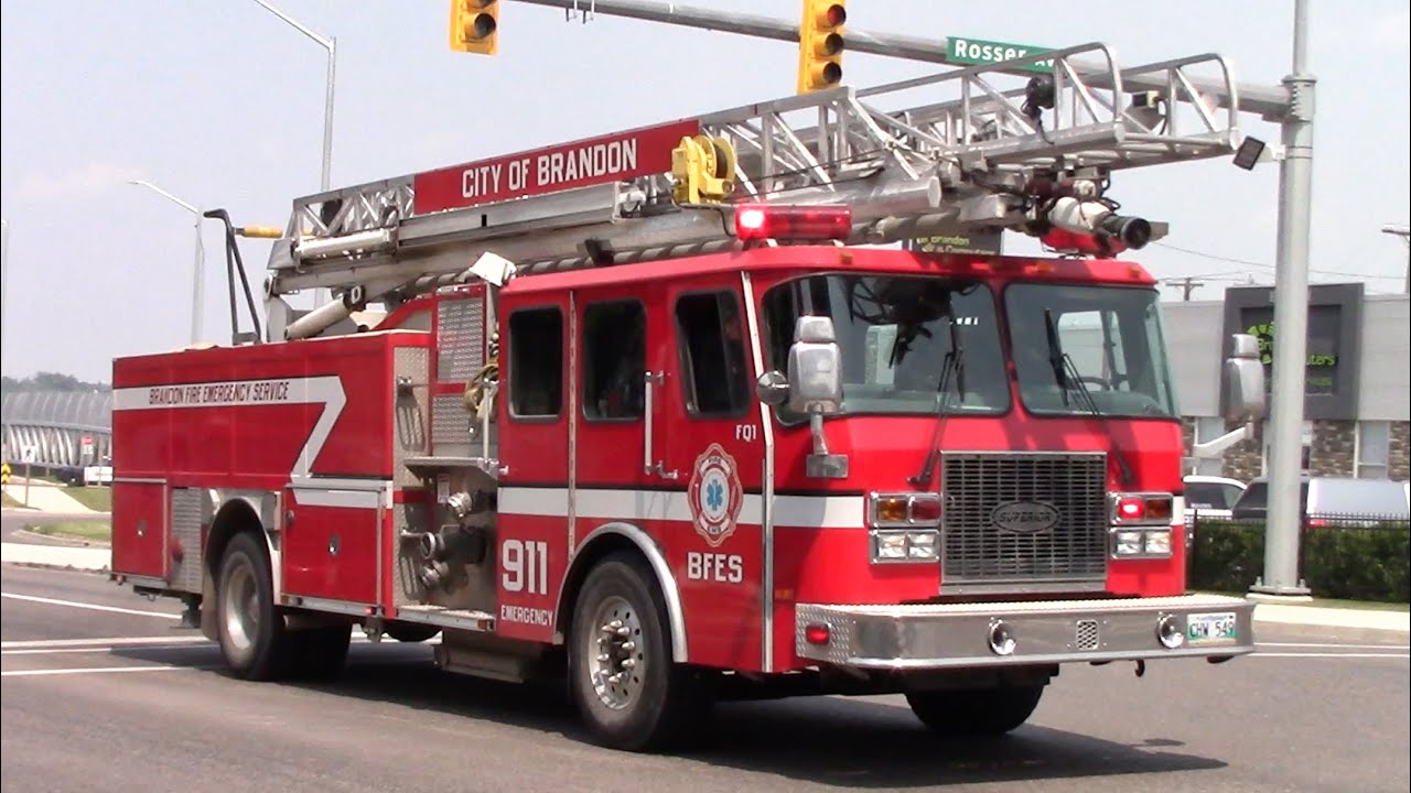 Brandon Fire Quint, Rescue, Command, Ambu. 2-1 & Ambu. 1-2 Responding