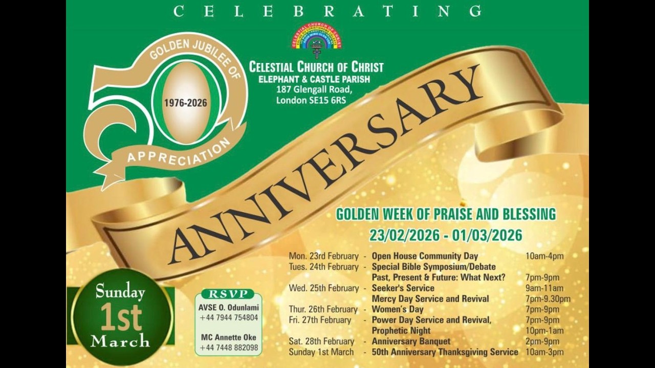 50th Anniversary - 24.02.26 - Mercy Day Service