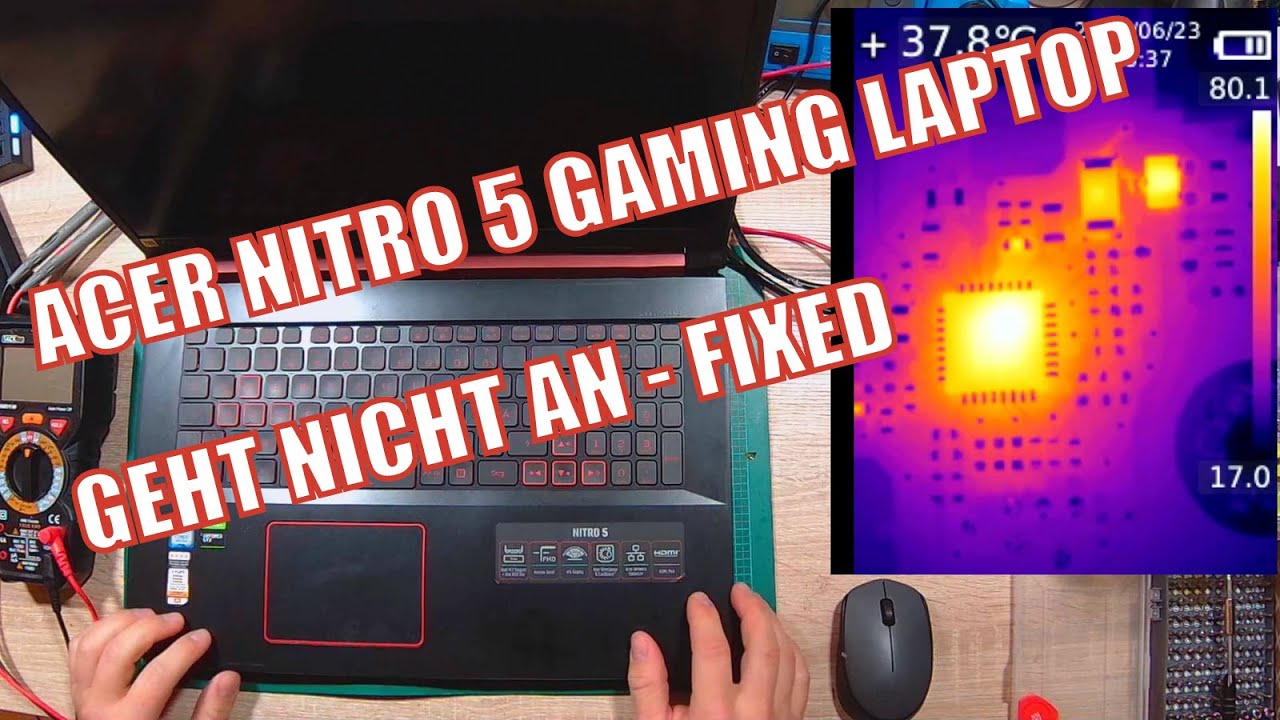 Acer Nitro 5 Gaming Laptop startet nicht - no power Kurzschluss auf dem Mainboard FIXED