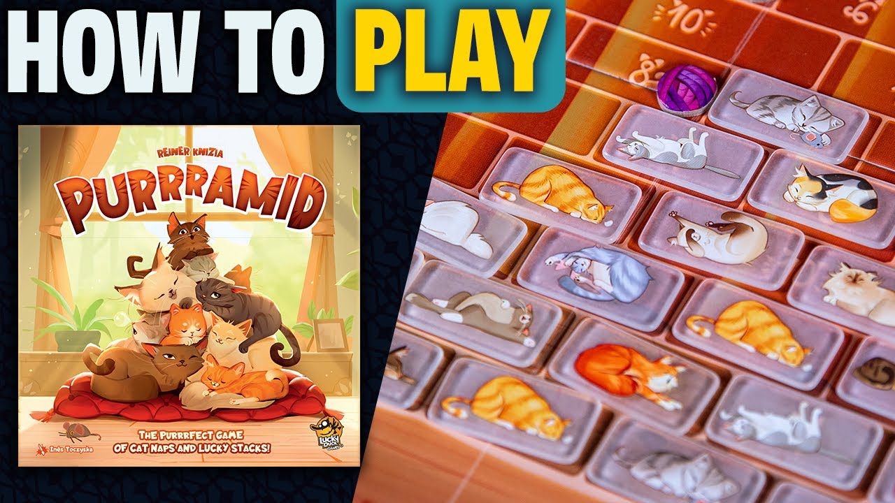 Purrramid | How to Play | Learn To Play in 6 Minutes! | Push Your Luck Dice Board Game with Cats!