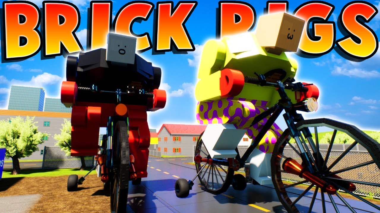 Lego Bike Race Through LEGO CITY in Brick Rigs! (Brick Rigs Funny Moments Gameplay)