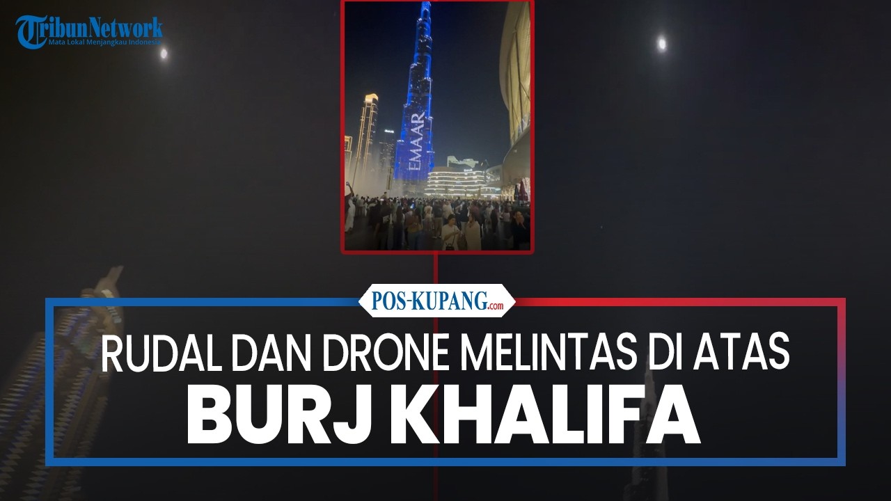 Rudal dan Drone Melintas di Atas Burj Khalifa