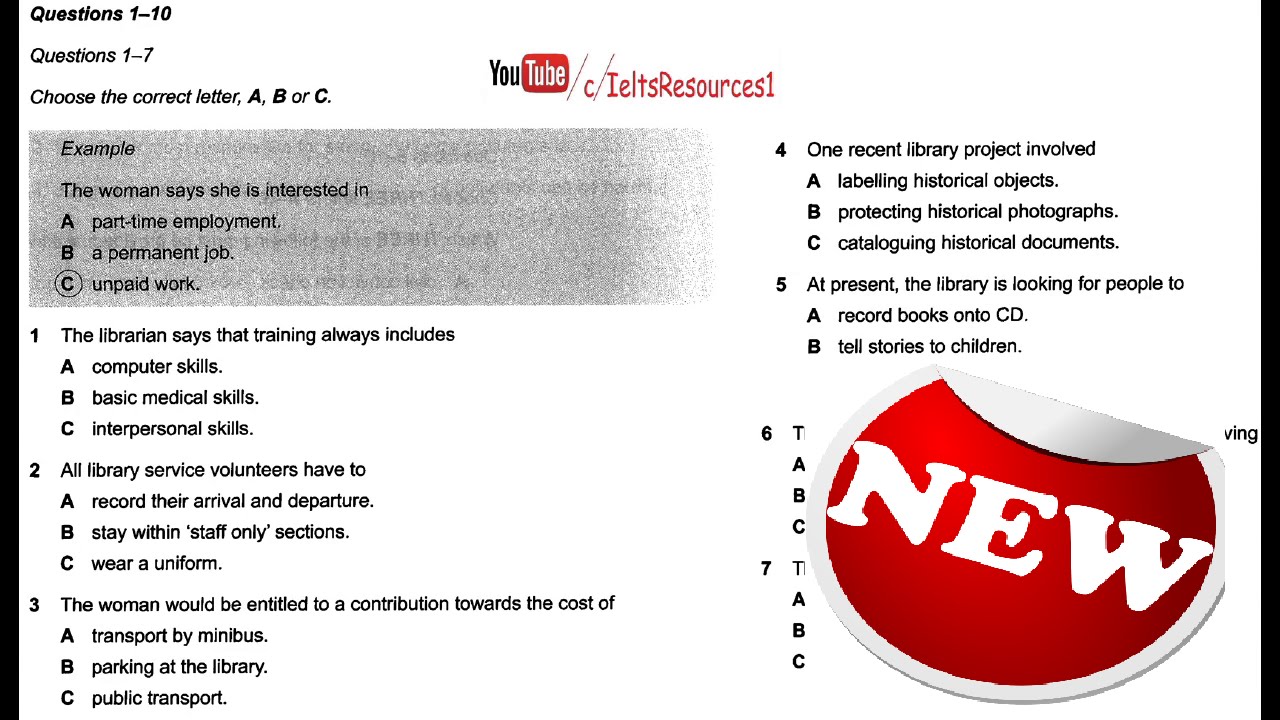 Ielts Listening Test From Real Exam 38 With Key 2016