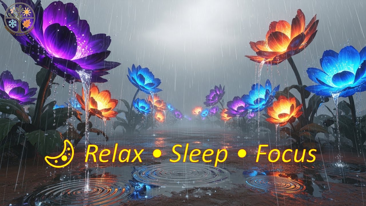 Soft Piano + Gentle Rain for Deep Sleep (No Sudden Sounds), Serenity in four Seasons