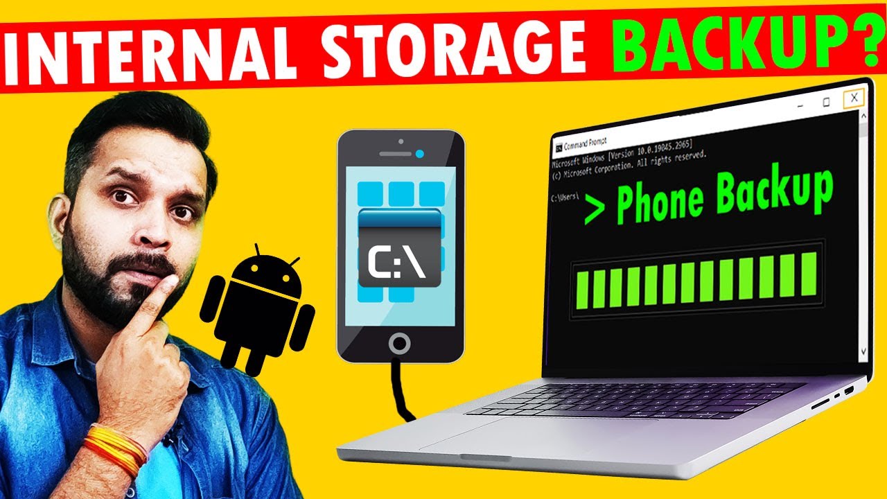 [No Root] Android Internal Storage Backup Using ADB🛡️📂 | Without Apps