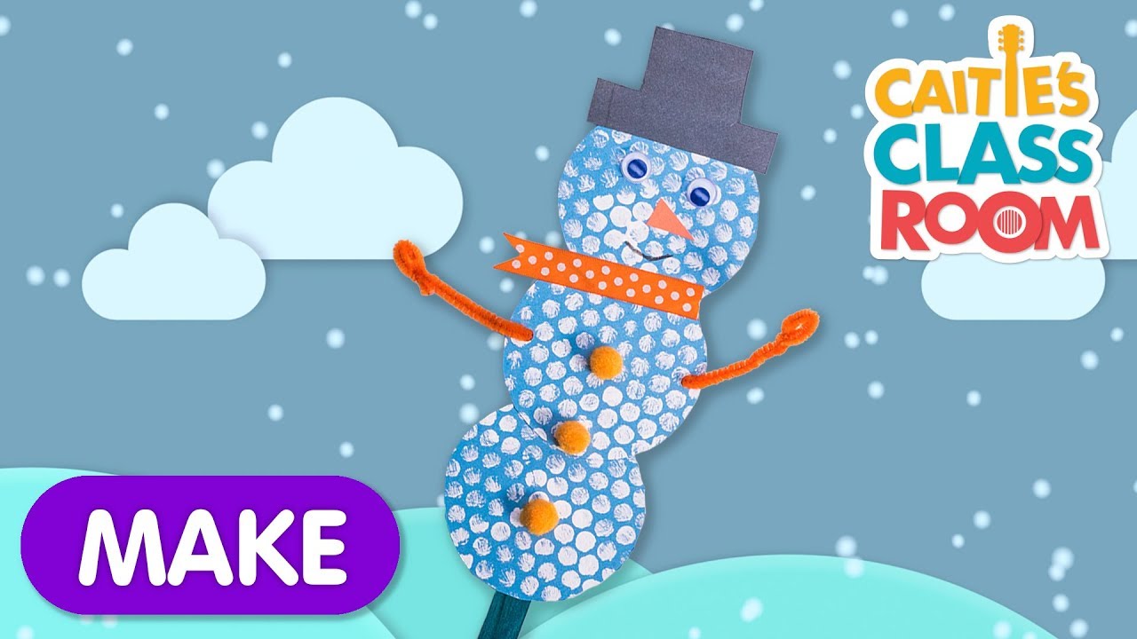 Learn How to Build A Bubble Wrap Snowman Craft!