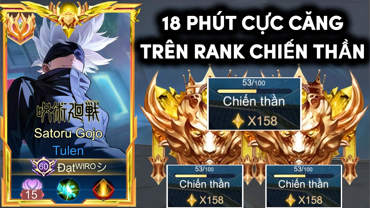 18 Phút Cho Những Trận Đấu Cực Đỉnh Leo Lên Rank Chiến Thần 158* Của Đạt Wiro AOV