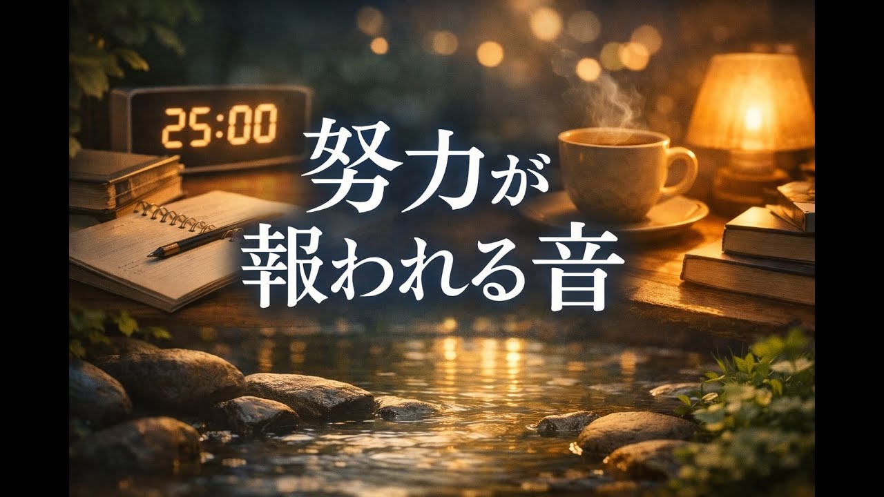 【受験生へ】努力が報われる音｜静かに集中できる勉強用BGM