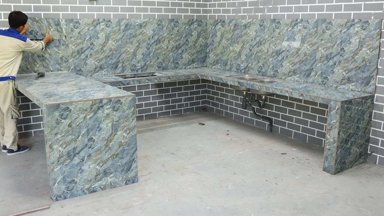 Projects Design & Construction Kitchen Table Multifunction With Imitation Stone Bricks
