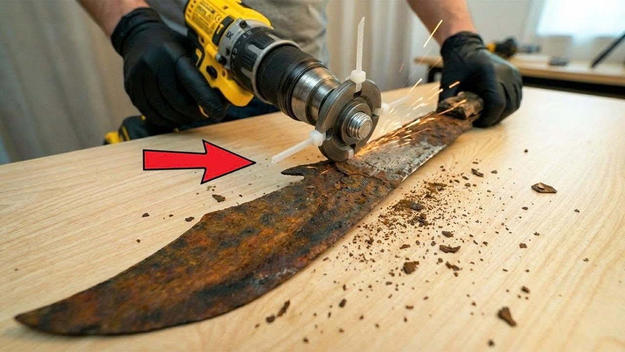 Billion of people don't know this hidden restoration method for Old Rusty Sword - Trash to Treasure!