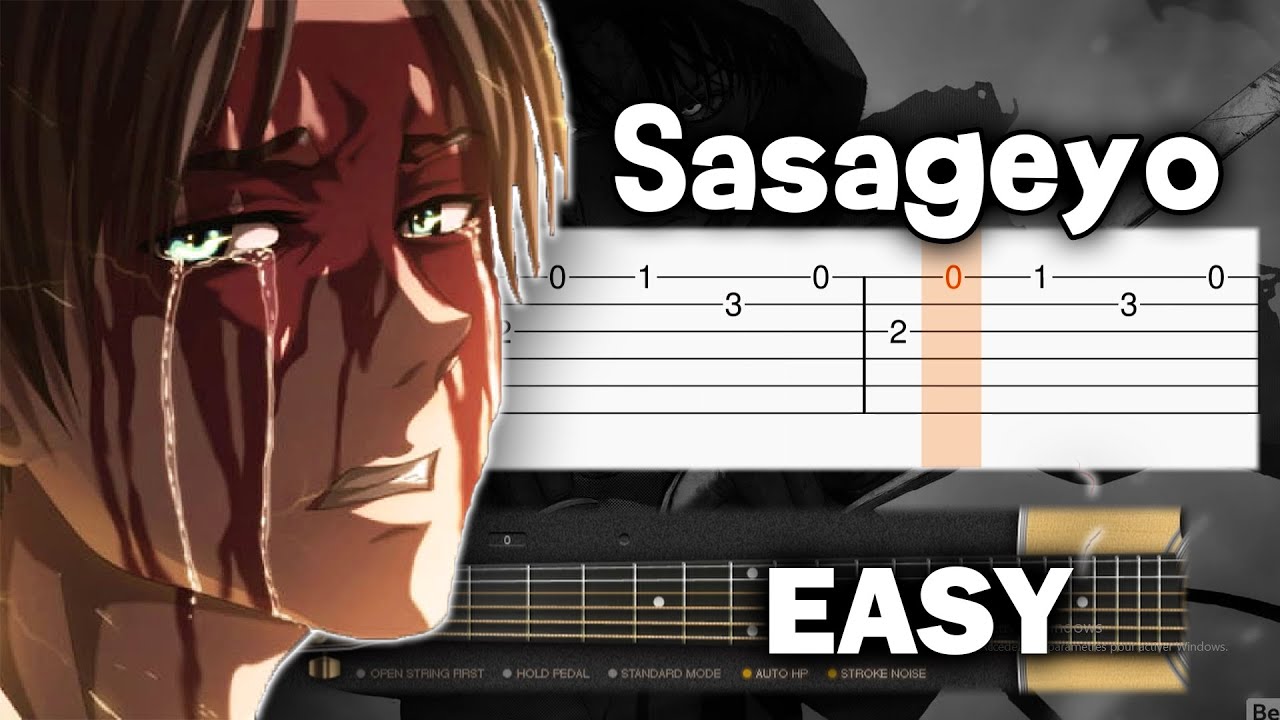 Shinzou wo SASAGEYO (Attack on Titan) - Guitar tutorial (TAB)