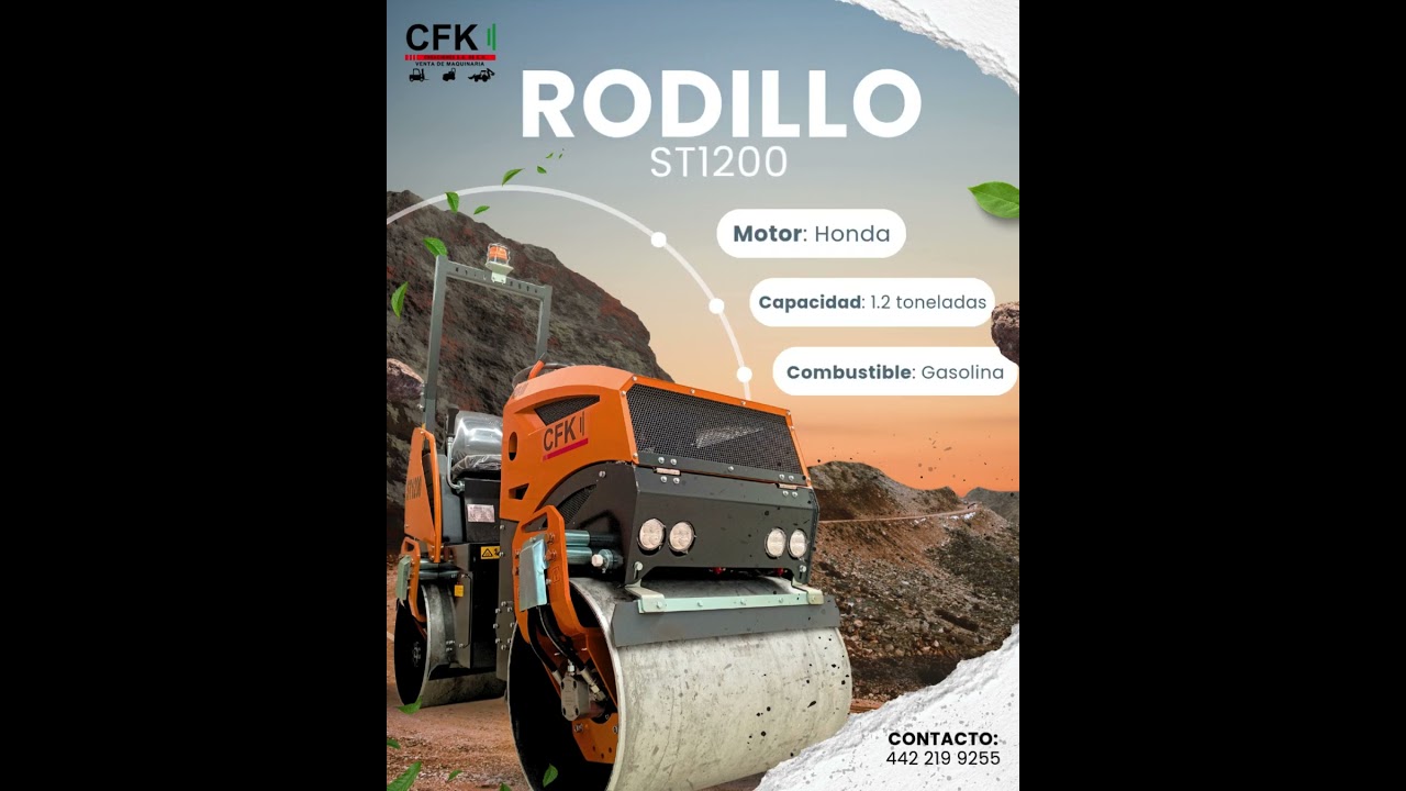 Rodillo ST1200 de 1.2 Toneladas