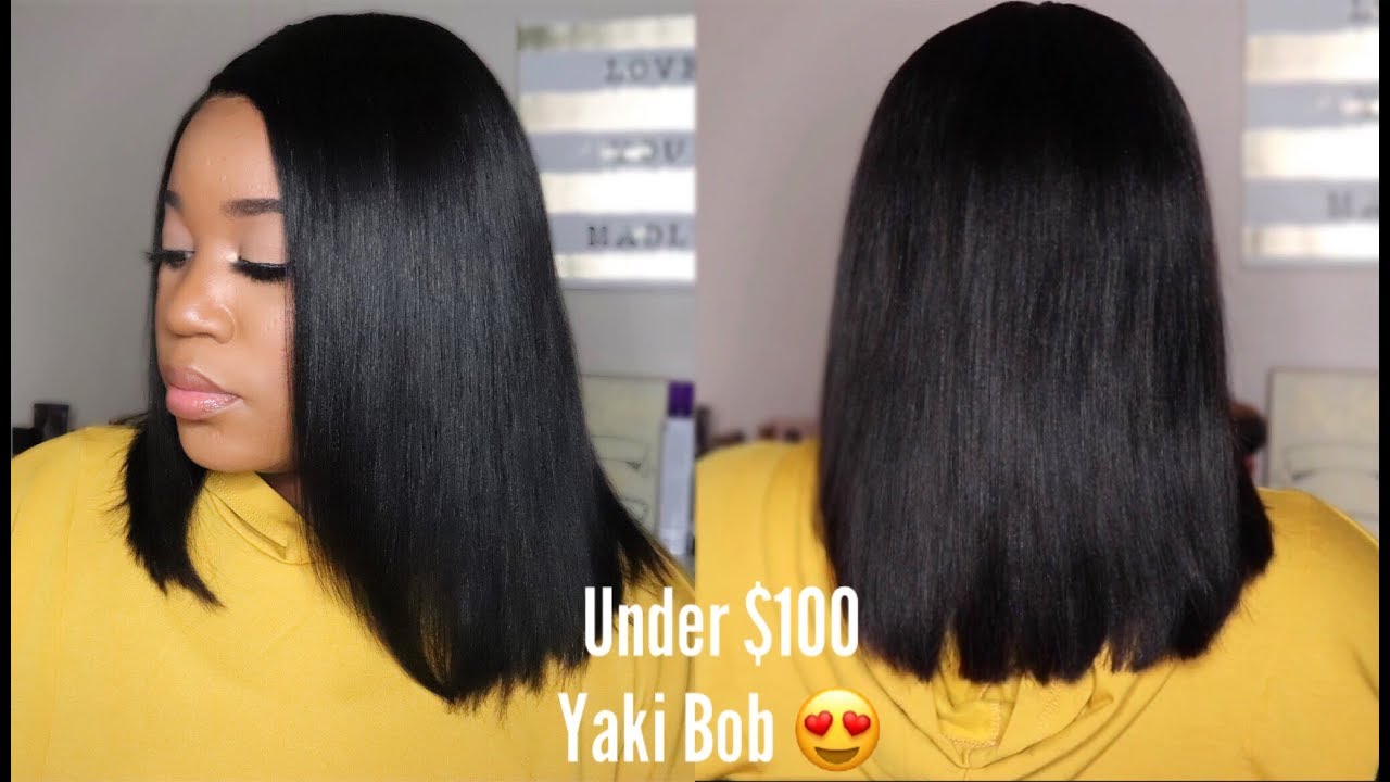 Under $100 I Affordable Natural Everyday 13X6 Yaki Bob Wig I Nabeauty