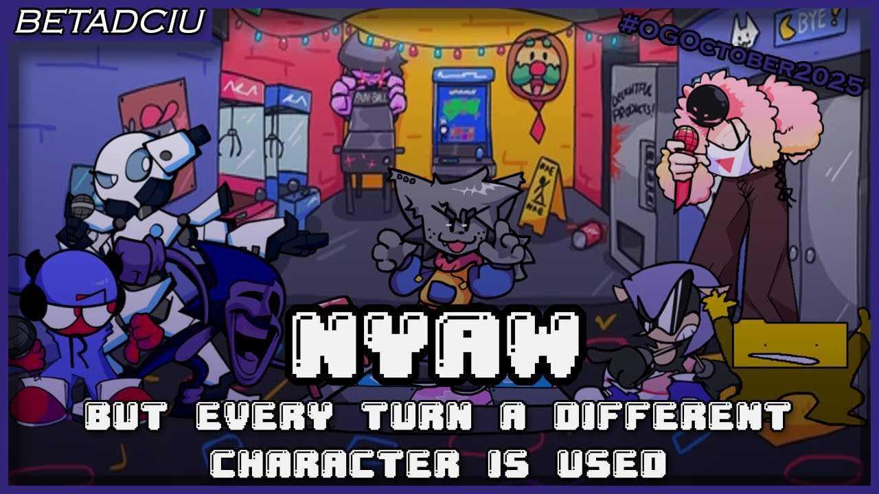 FNF: NYAW But every turn a different character is used