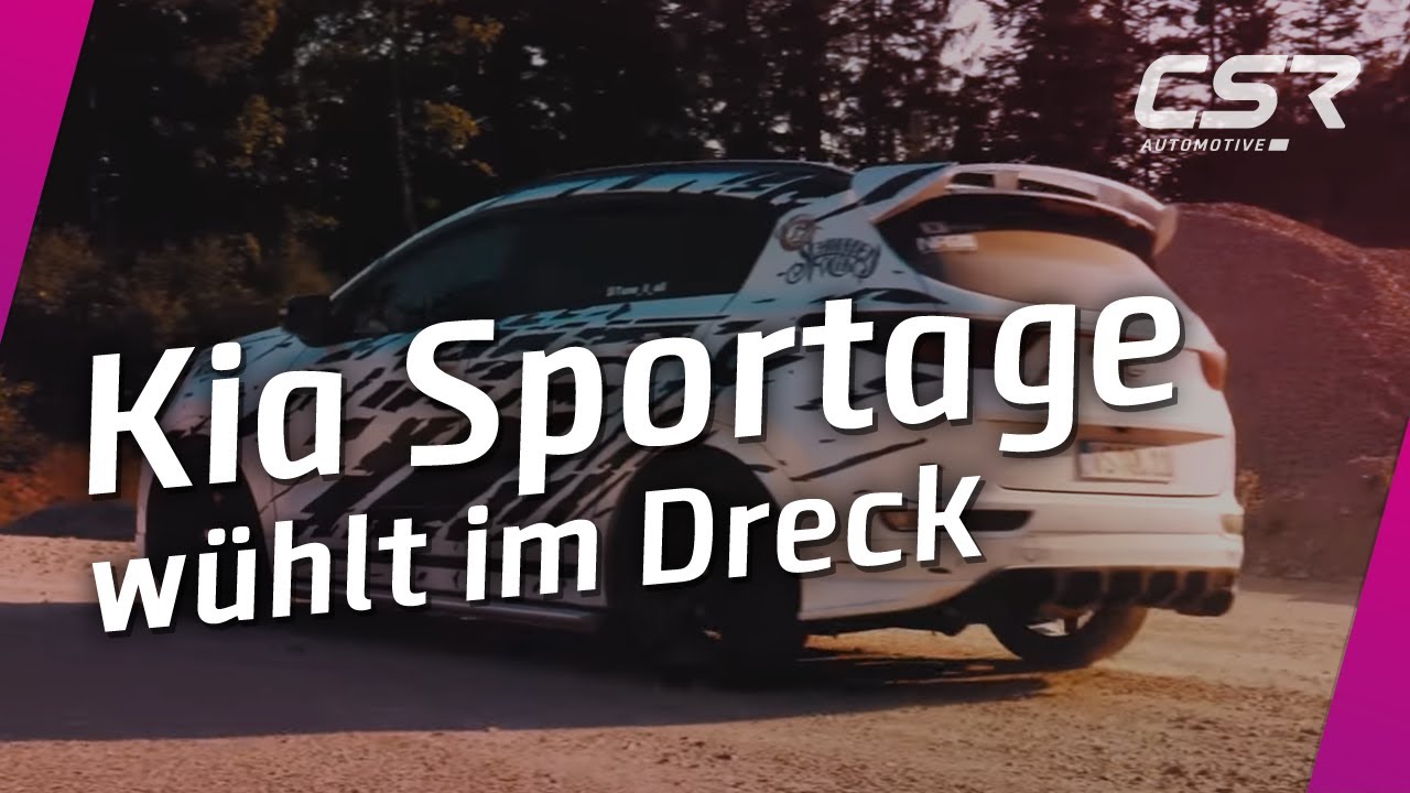 Kia Sportage mit Bodykit auf dem Dirt Track