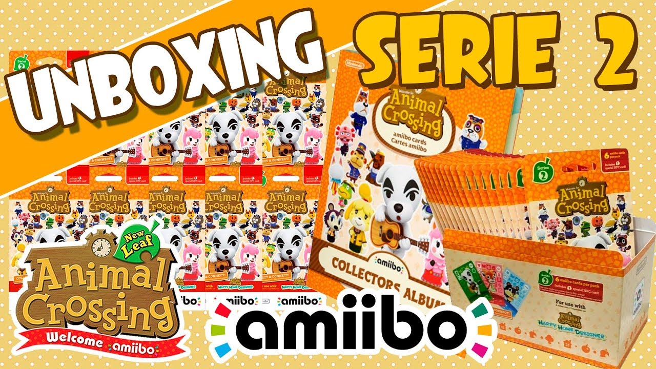 UNBOXING CAJA CARTAS AMIIBO SERIE 2 ANIMAL CROSSING