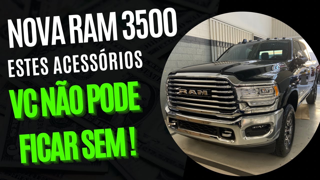 Nova RAM 3500 Longhorn 2022 Estes ACESSÓRIOS vc NÃO PODE ficar SEM!