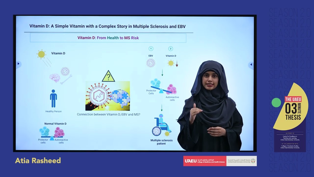 Welcome to Season 2 of the UAEU 3-Minute Thesis (3MT) Competition! Meet Atia Rasheed