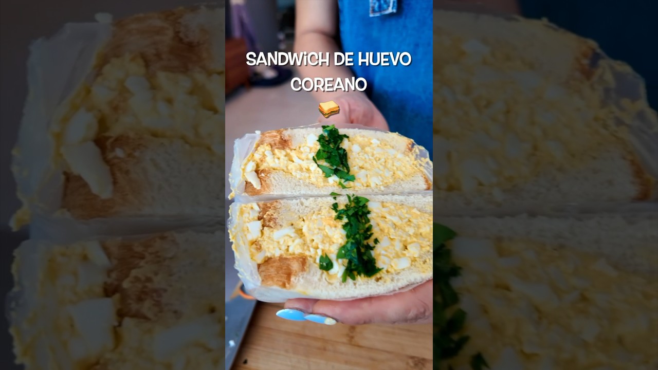 Sandwich de huevo 🥪🥪 #shorts#recetas#recipe#sandwich#comidacoreana#cocinandocorea