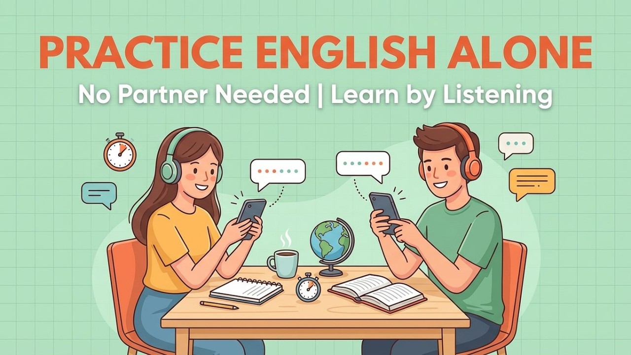 How to Practice English Alone at Home – No Partner Needed
