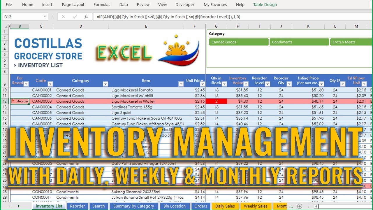 How to Create an Inventory Management in Excel