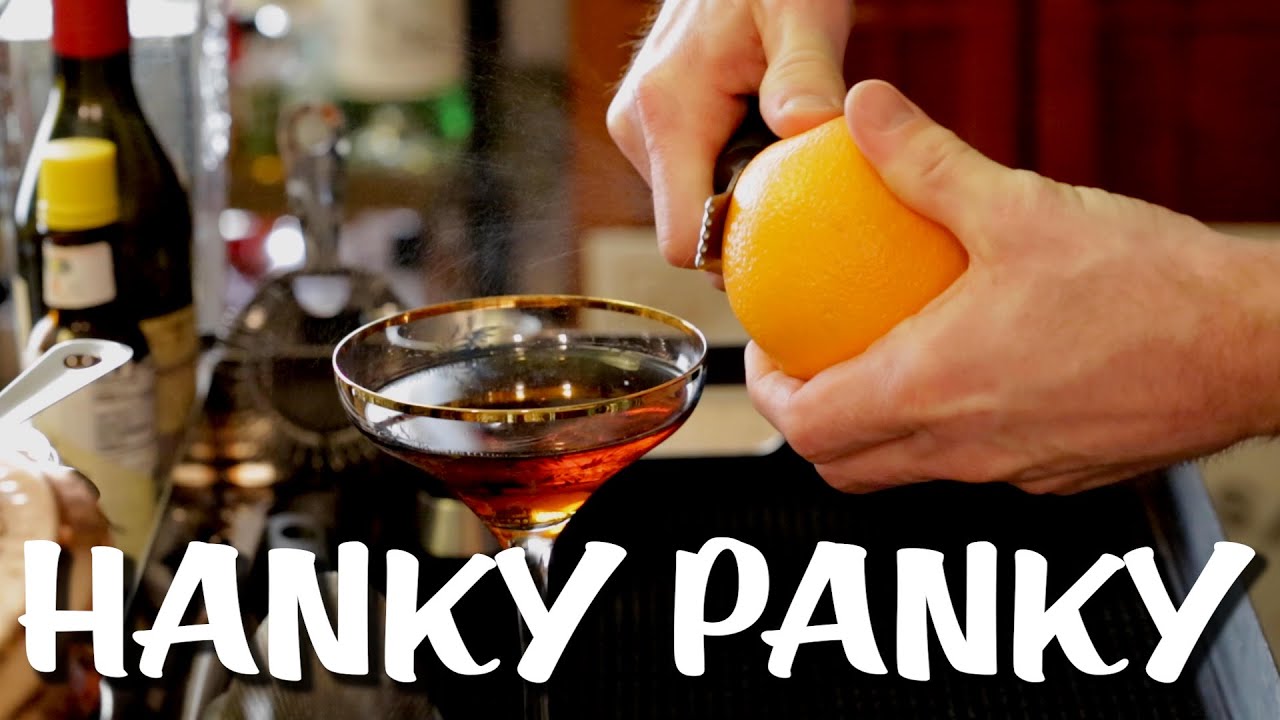 Hanky Panky Cocktail with Gin, Vermouth and Fernet