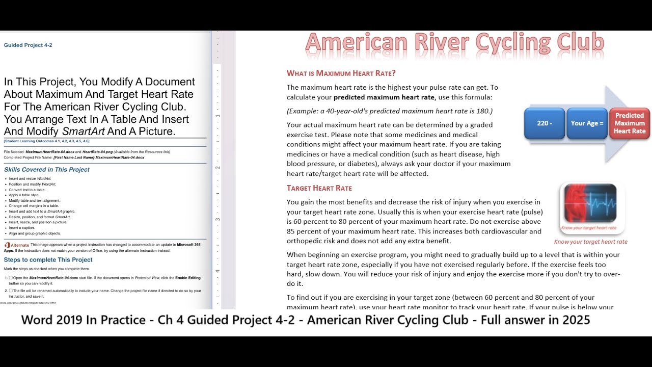 Word 2019 In Practice - Ch 4 Guided Project 4-2 - SIMnet - American River Cycling Club (2025)