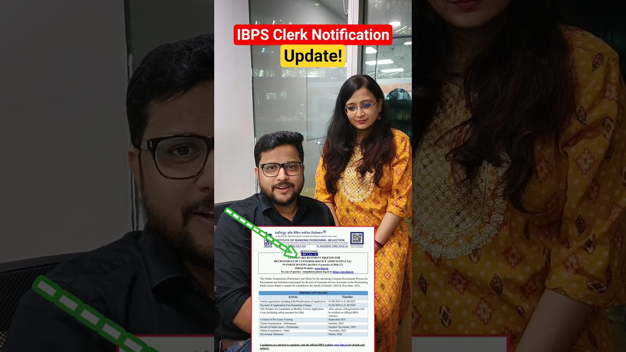 🚨 IBPS Clerk 2025 Notification Update 🚨