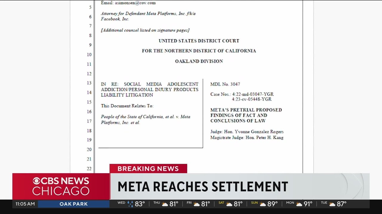 Meta settles lawsuit over social media addiction for $17.1 billion